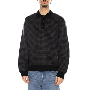 L/S Lowis Polo Lowis Houndstooth, Vitola Heather - Polo Maniche Lunghe Uomo Nera I035395.35MXX . CARHARTT WIP 
