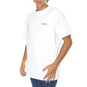 S/S Script Embroidery T-Shirt White / Black - Maglietta Girocollo Uomo Bianca I030435-00AXX  CARHARTT WIP 