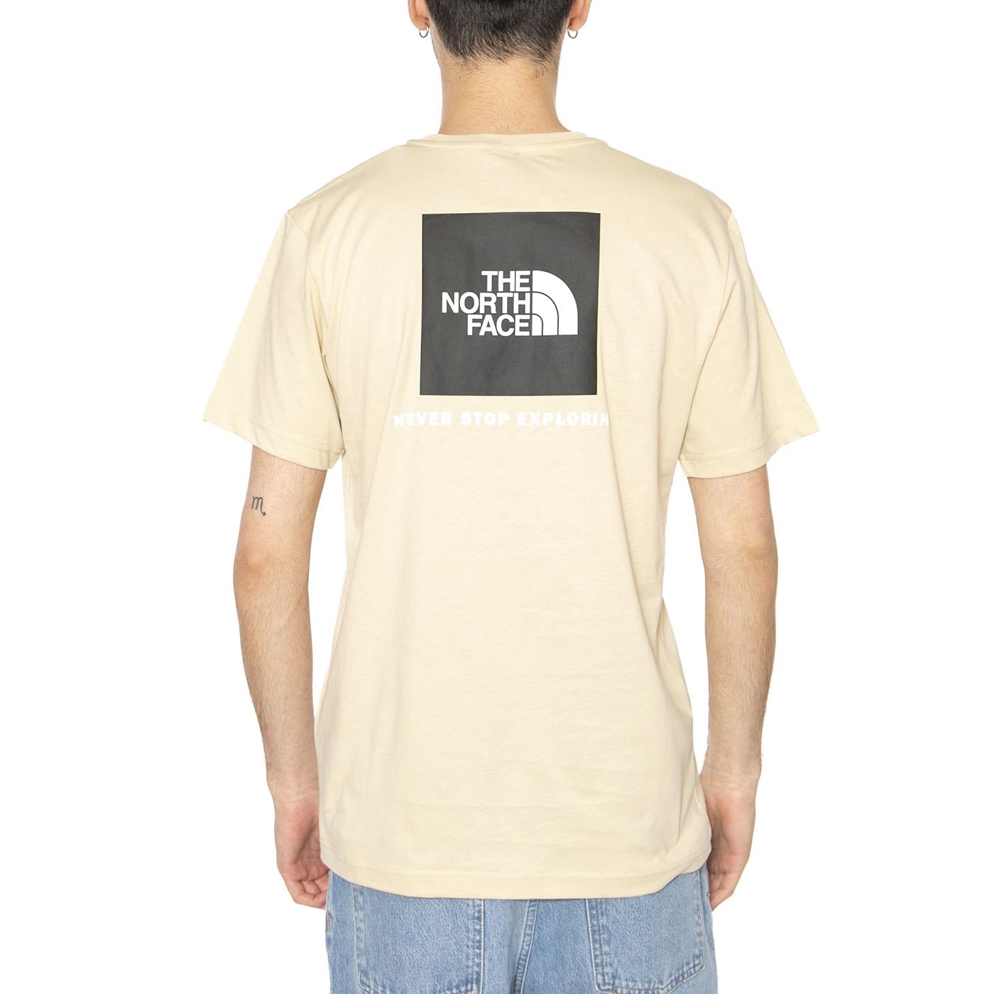 Men's S/S Box Nse Tee - Maglietta Girocollo Uomo Beige NF0A87NP3X41  THE NORTH FACE 