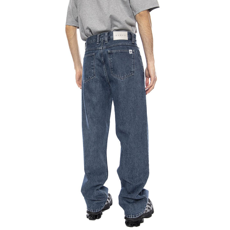 Matrix Pant -- Pantaloni Uomo Mid Marble Wash Blu I034927. 01.J9 EDWIN 