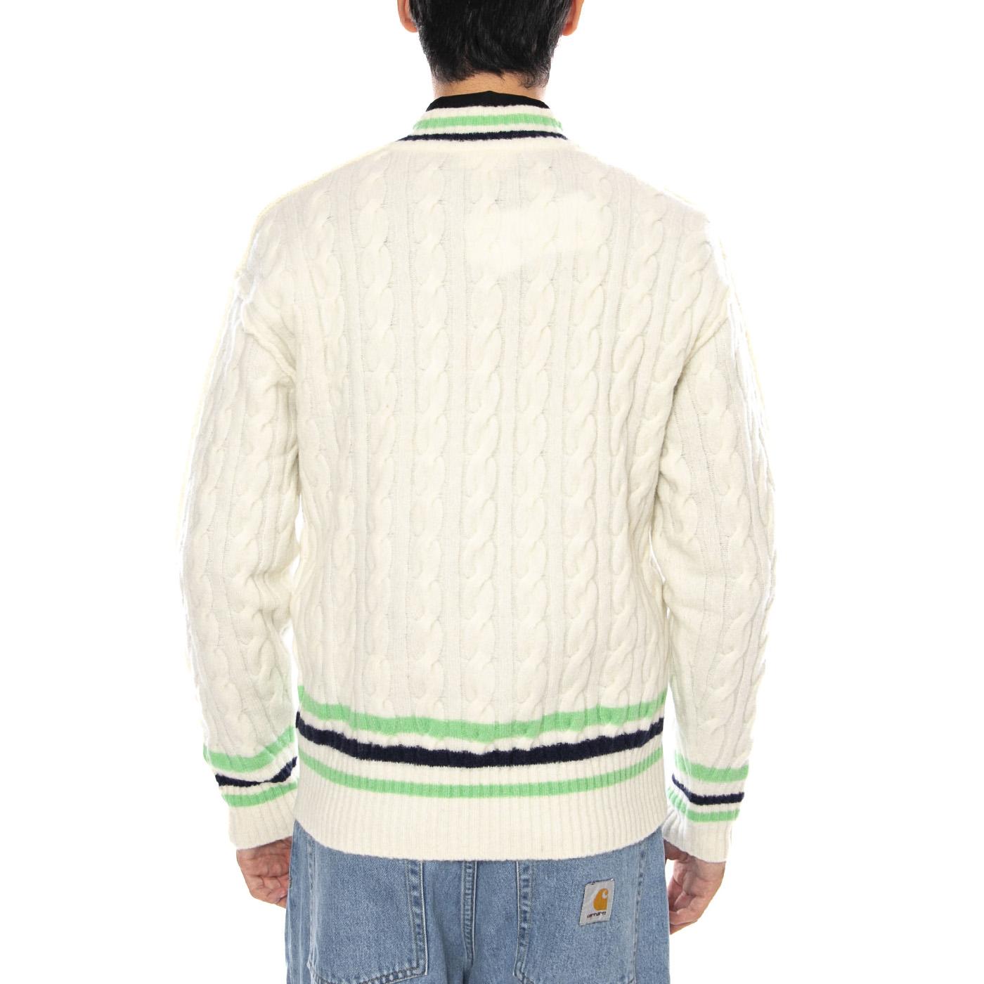 PULLOVER 9II White - Maglione Scollo a V Uomo Bianco AH5199-9II  LACOSTE 