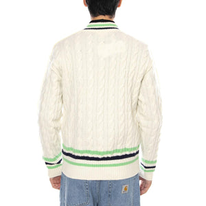 PULLOVER 9II White - Maglione Scollo a V Uomo Bianco AH5199-9II  LACOSTE 