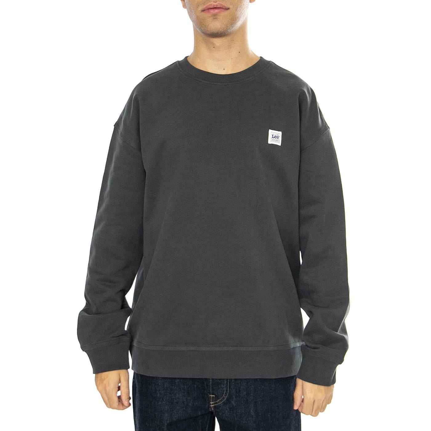 Workwear Sws Washed Black - Felpa Uomo Nera 112355611-BLACK  LEE 