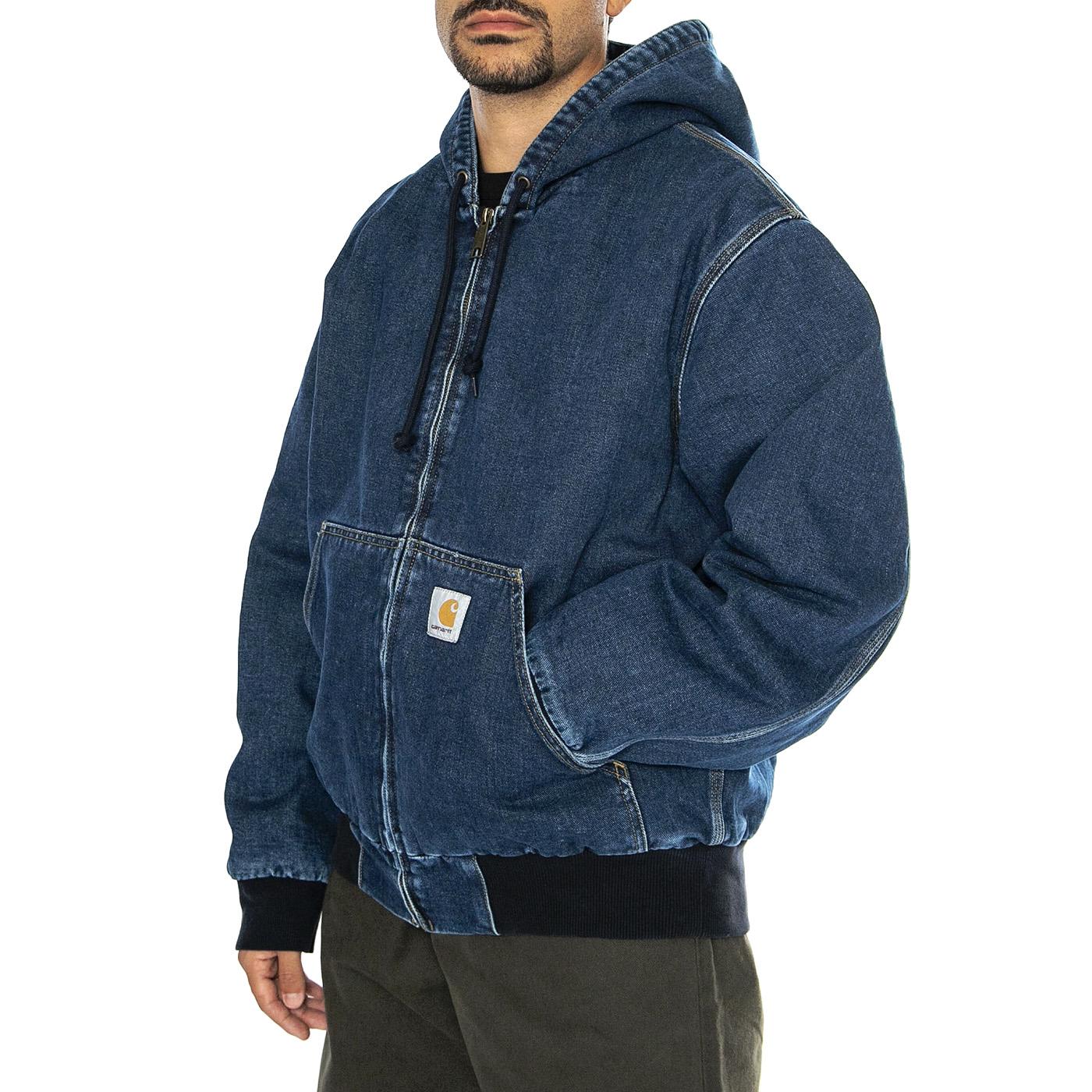 OG Active Jacket Blue stone washed - Giacca con Cappuccio Uomo Denim Jeans Blu I032232.0106  CARHARTT WIP 