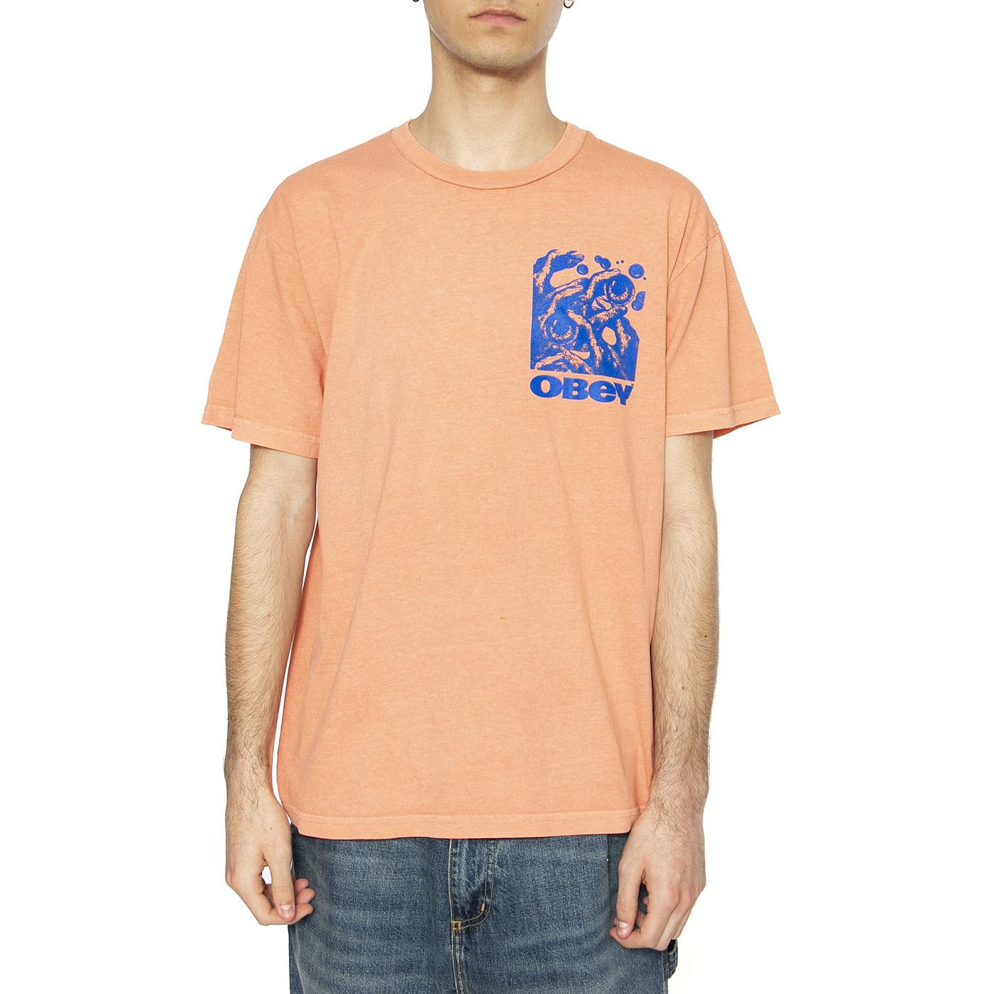 Obey Eyes In My Head Classic Pigment Tee - Maglietta Girocollo Uomo Arancione 163813747-SNC  OBEY 