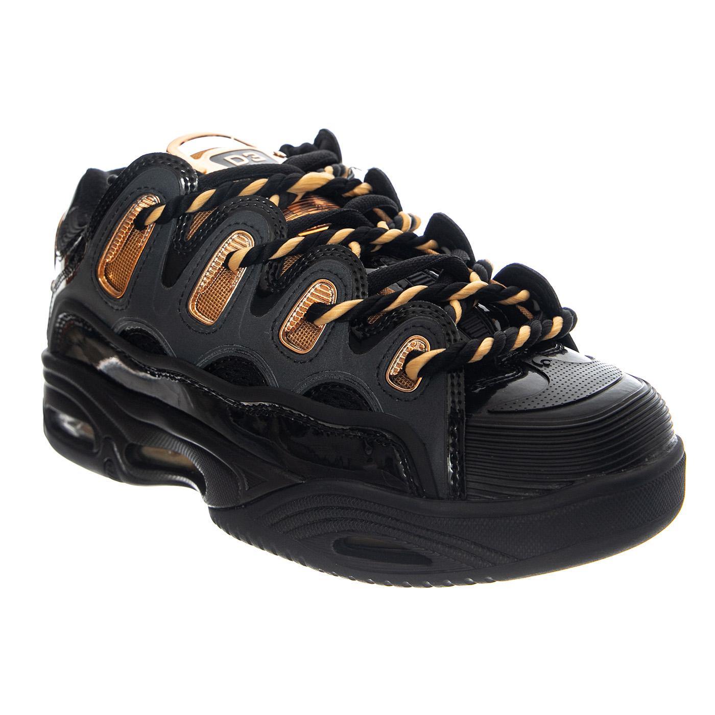 D3 2001 (25th) Footwear Black/Gold - Scarpe Stringate Uomo Nera 1141 OS002981 OSIRIS 