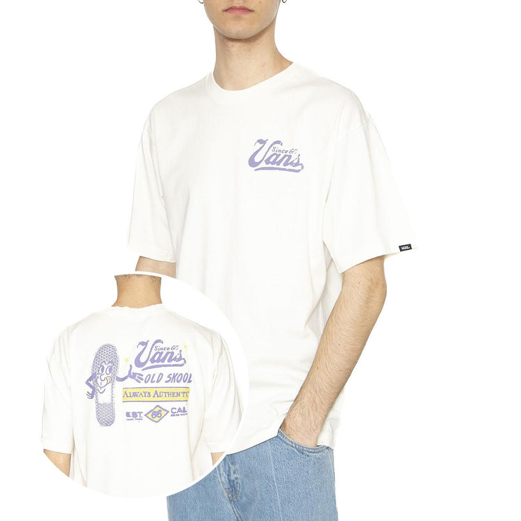 Wafle Stomp Loose SS Marshmallow - Maglietta Girocollo Uomo Beige VN000NTWFS81  VANS 