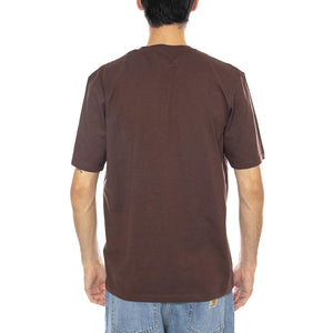 Sign Off Tee Mahogany - Maglietta Girocollo Uomo Marrone 112371484  WRANGLER 