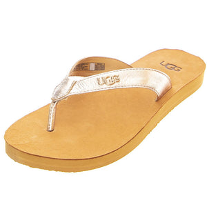 Womens Tawney Logo Rose Gold Metallic Sandals USW 10 UGSTAWLRGMT1119998W  UGG 
