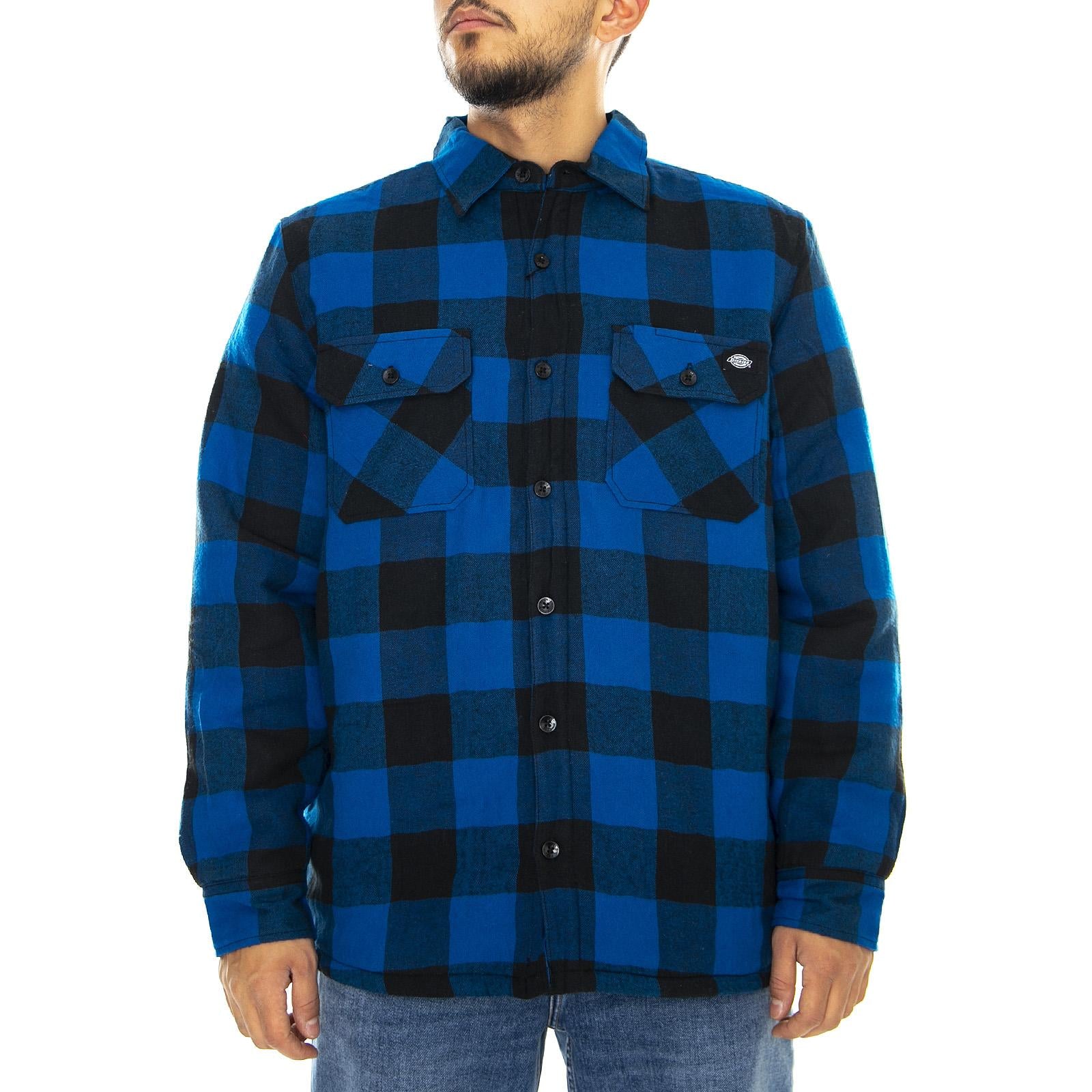 Lansdale - Blue - Camicia Uomo Blu 05 200292-BU . DICKIES 