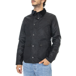 Reelin Wax Jacket Navy - Giacca Invernale Uomo Blu FW22-MWX1106-NY92  BARBOUR 