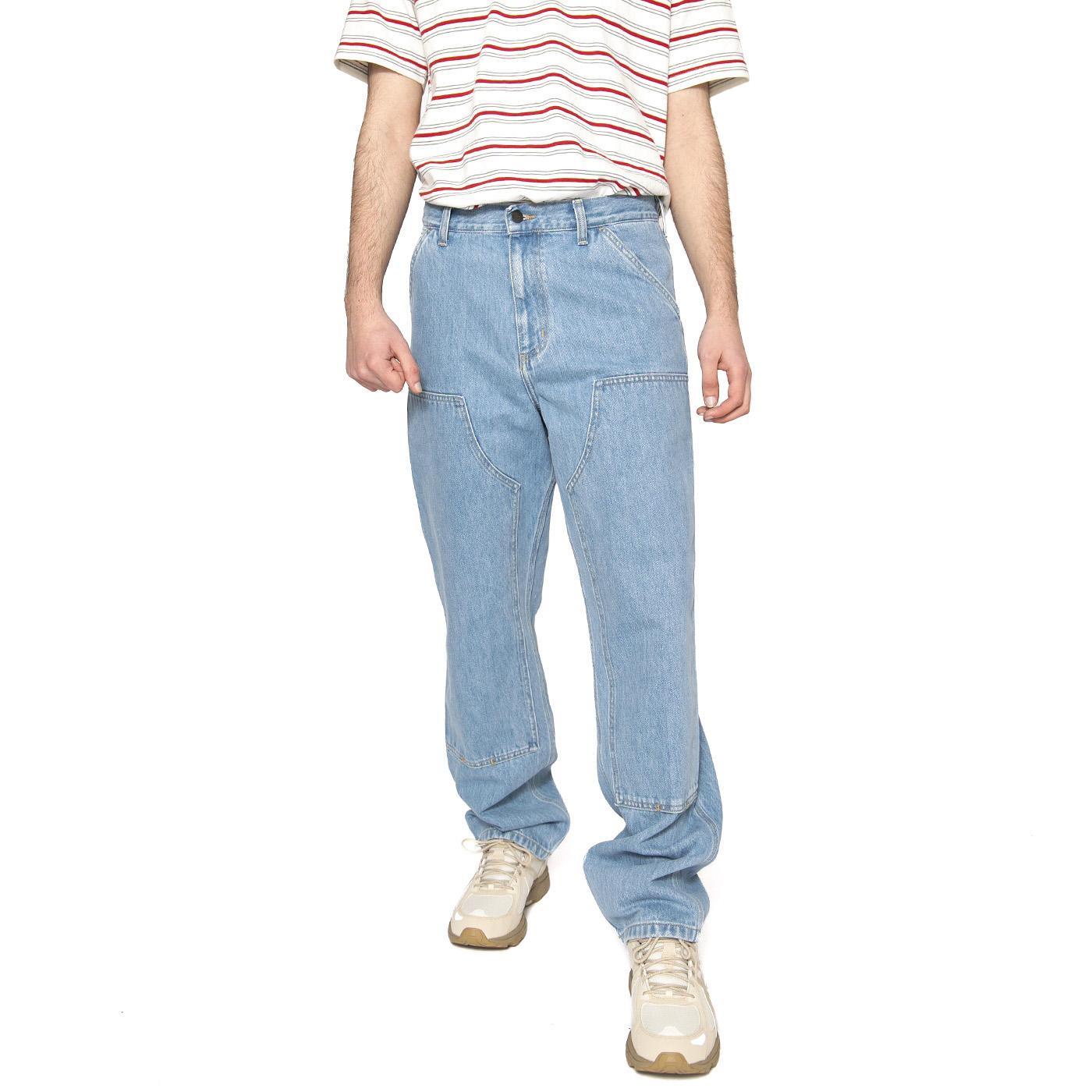 Double Knee Pant Blue - Pantaloni Denim Jeans Uomo Blu I032699.0112  CARHARTT WIP 
