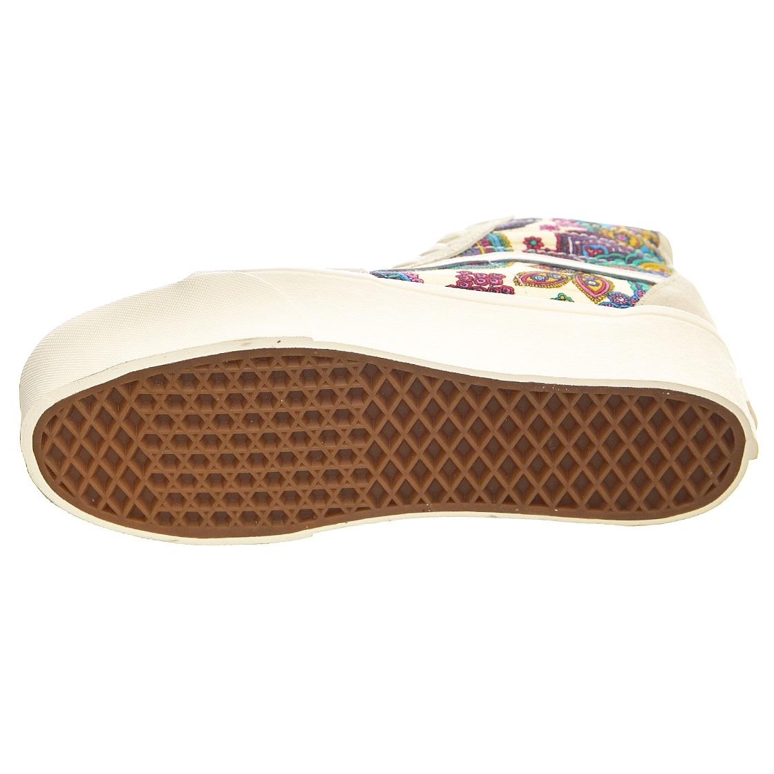 UA SK8-Hi Tapered Stackfo Paisley Bloom Turtledove - Scarpe Stringate Profilo Alto Donna Bianche / Multicolore VN0A7Q5PDJR1  VANS 