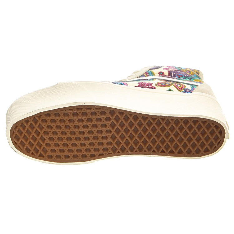 UA SK8-Hi Tapered Stackfo Paisley Bloom Turtledove - Scarpe Stringate Profilo Alto Donna Bianche / Multicolore VN0A7Q5PDJR1  VANS 