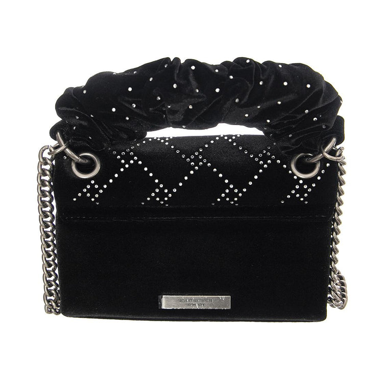 Kensington Velvet Mini - Borsa a Tracolla in Velluto Nero KGA3614309609-09  KURT GEIGER 