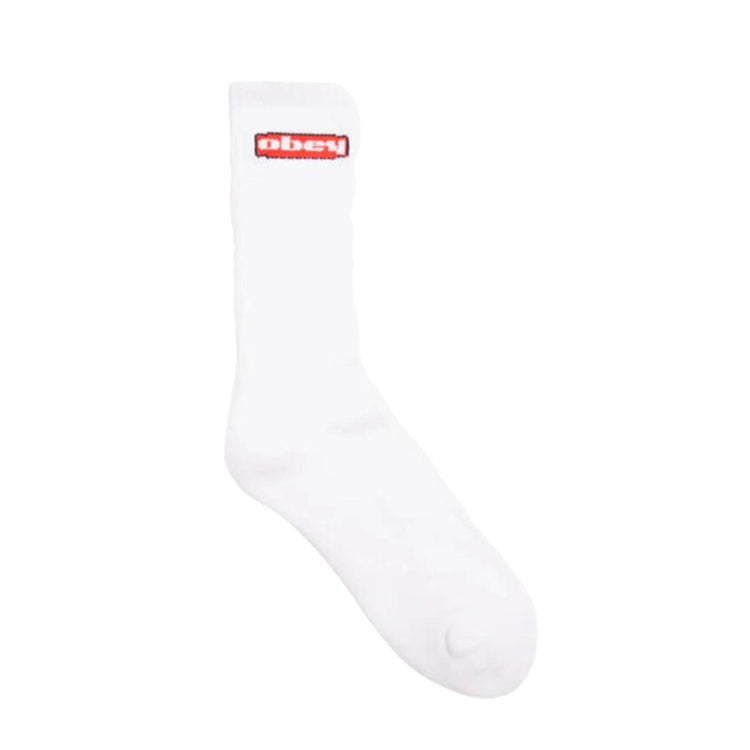 Obey Oval Socks White - Calzini Bianchi 100260183 WHT OBEY 