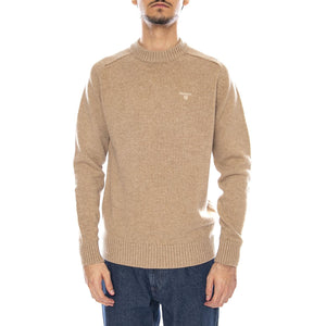 Grangetown Merino Crewneck Washed Stone - Maglione Girocollo Uomo Marrone MKN1584 ST17 BARBOUR 
