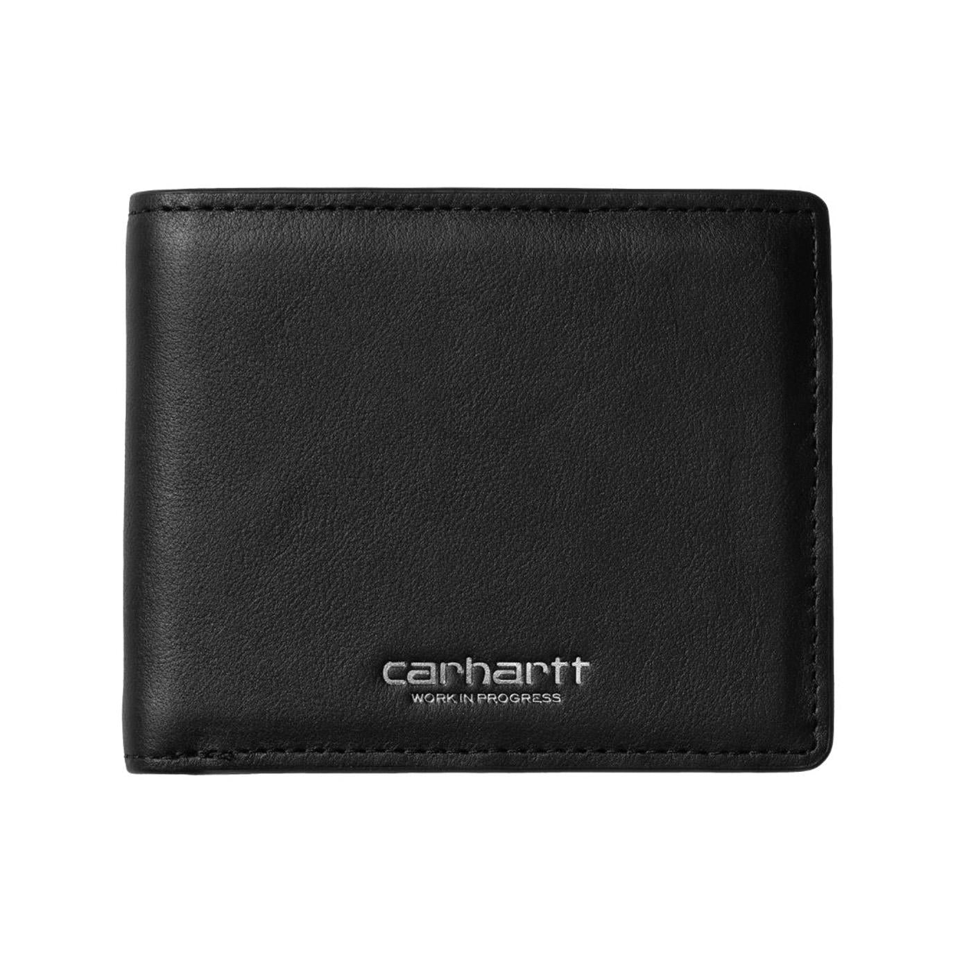 Vegas Billfold Wallet Black / Silver - Portafogli in Pelle Nero I033108.0M4XX  CARHARTT WIP 