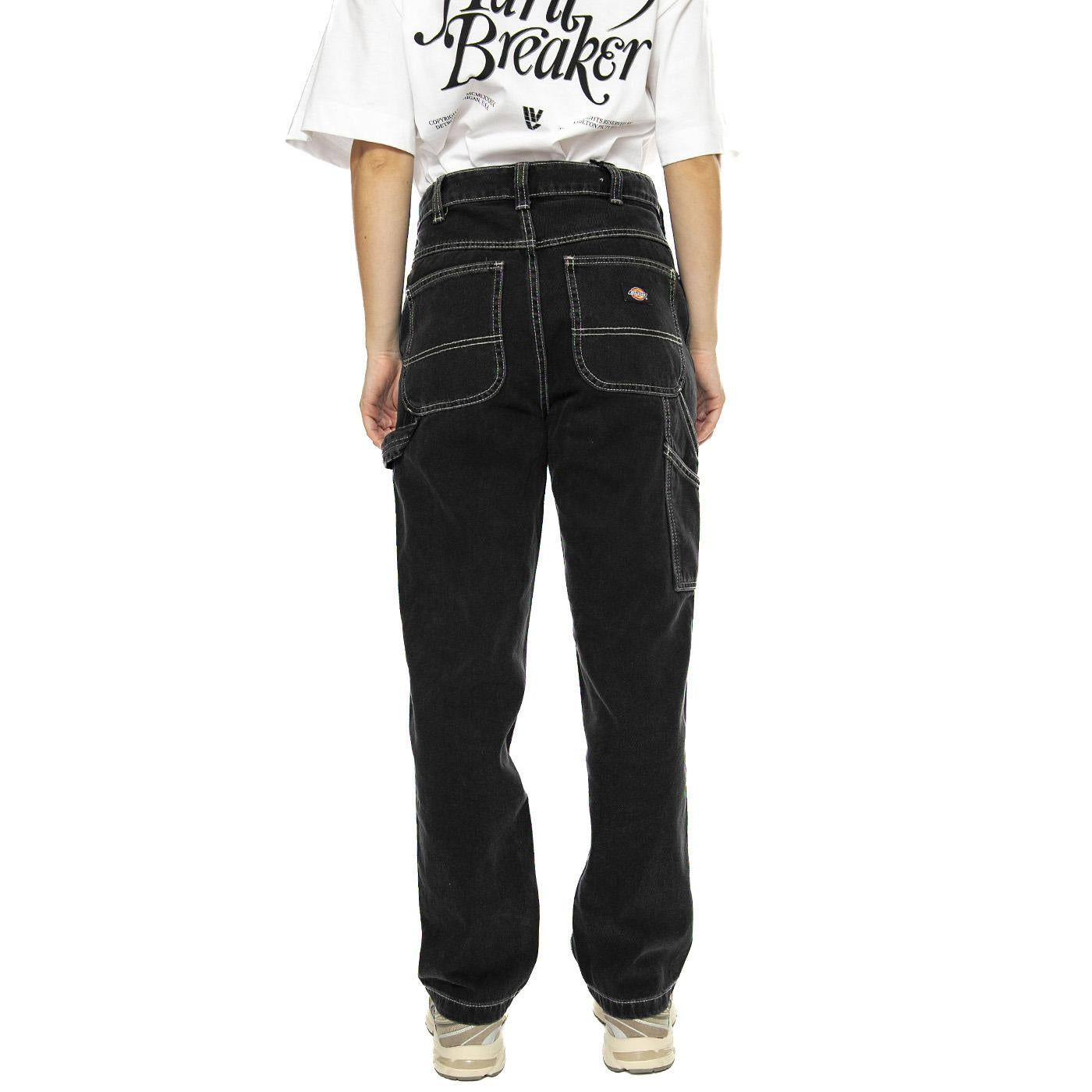 Ellendale Denim Black Wash - Pantaloni Denim Jeans Donna Neri DK0A4XEKJ791  DICKIES 