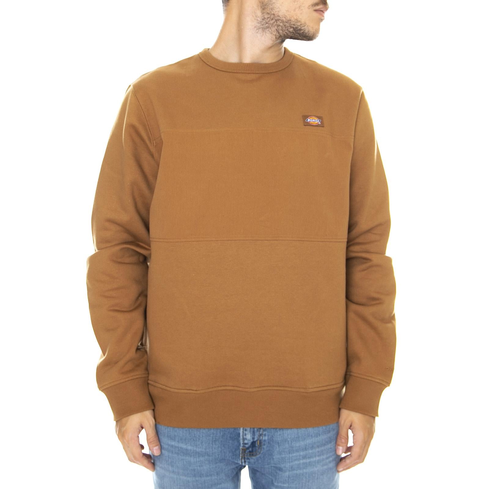 Fairview Crew-Neck Sweatshirt - Duck Brown - Felpa Girocollo Uomo Marrone 02 200238-BD . DICKIES 