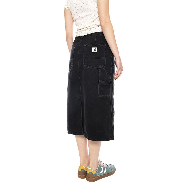 W' Double Knee Skirt Denim - Gonna Longuette Donna Blu I035880_89_06 . CARHARTT WIP 