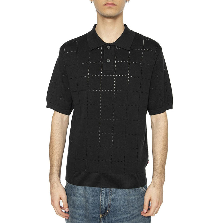 Sweater Knit Polo Pointelle Grid Mineral - Polo Uomo Nera A7294-0014  LEVIS 