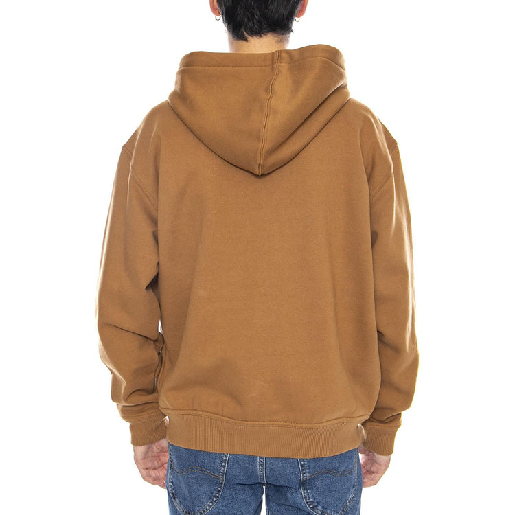 THRASHER x DICKIES Zip Through Brown Duck - Felpa con Cappuccio Uomo Marrone DK0A887J0BD1 . DICKIES 