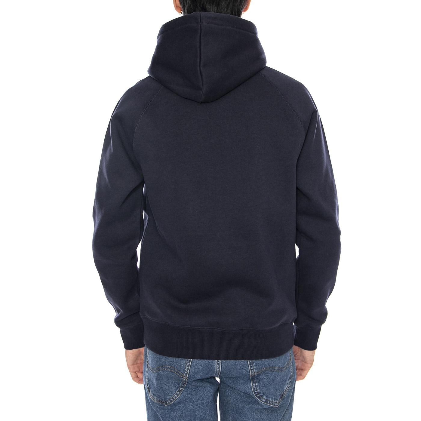 Hooded Chase Sweat Dark Navy / Gold - Felpa con Cappuccio Uomo Blu I033661.00HXX  CARHARTT WIP 