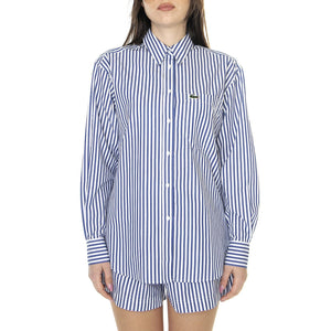 W' Camicia M/C NHX - Camicia Donna Blu / Multicolore CF5886-NHX  LACOSTE 