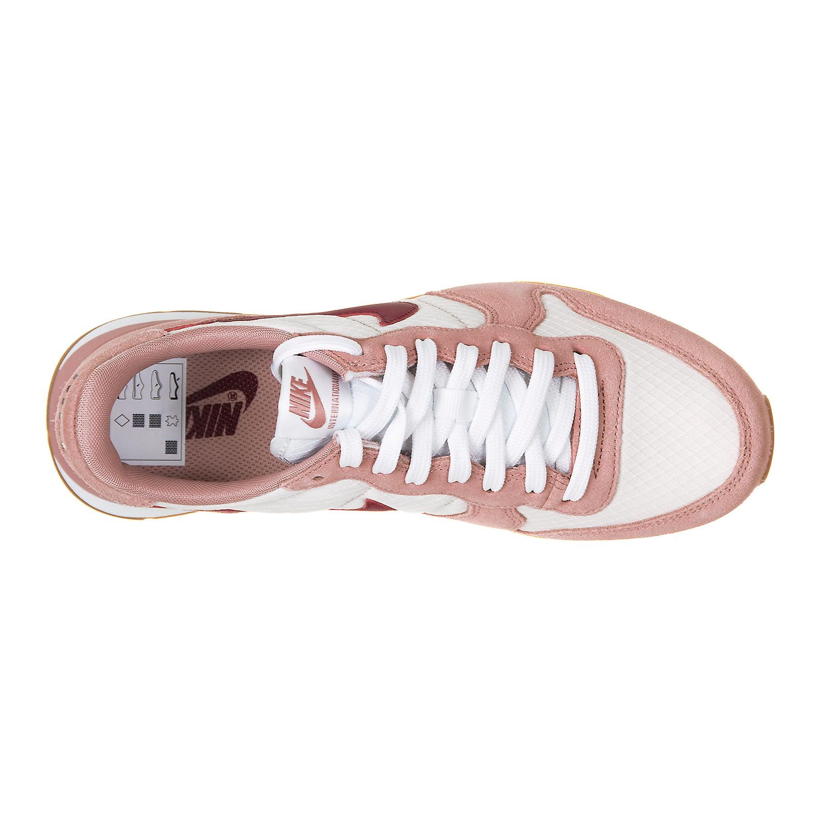 NIKE INTERNATIONALIST WOMEN S SHOE RED STARDUST/NOBLE RED-SILT RED 93333_4  NIKE 