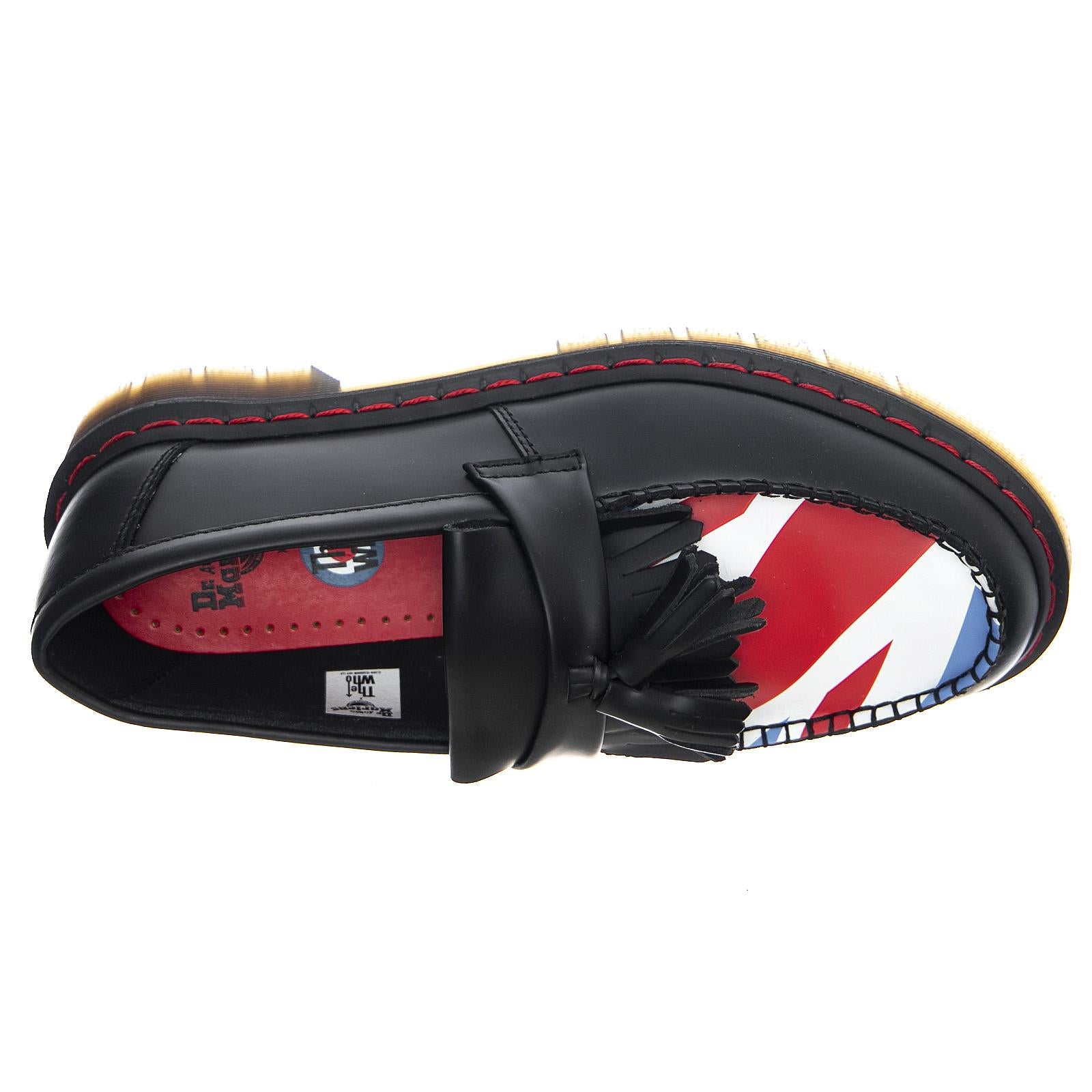 The Who Adrian Shoes - Black Smooth / The Union Jack - Scarpe Profilo Basso Donna Nere / Multicolore DMSADRWHOBK25270001  DR.MARTENS 