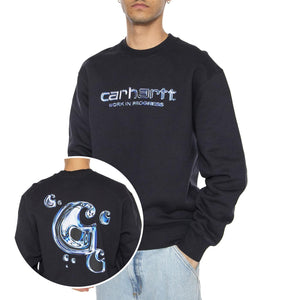 Solar Chrome Sweat Dark Navy - Felpa Girocollo Uomo Blu I035189.1CXX . CARHARTT WIP 