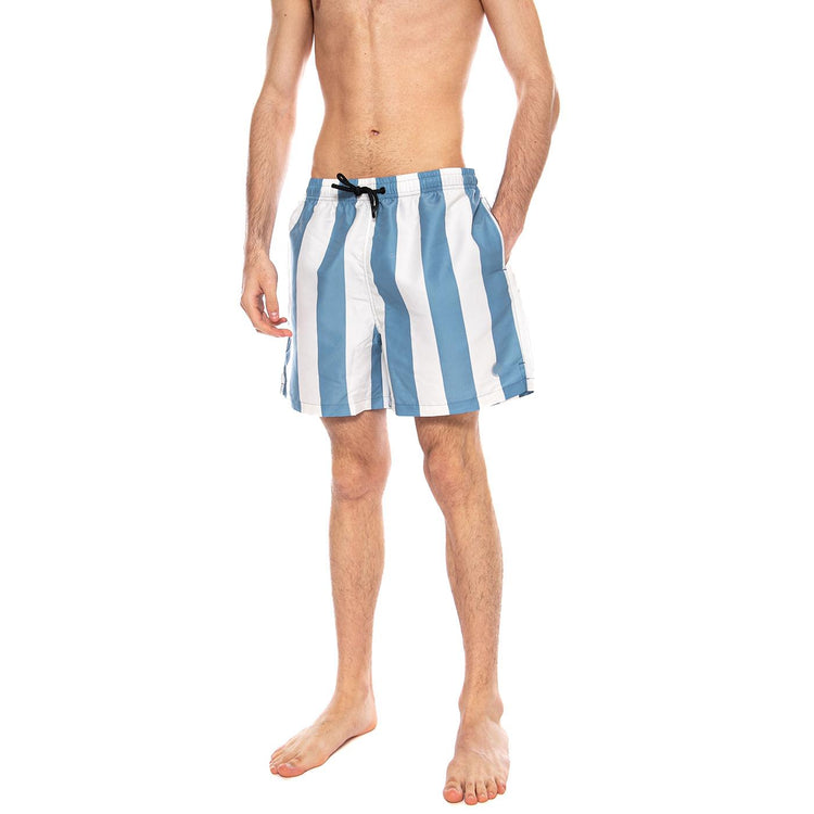 Blue Pool Stripes Limpopo Swimwear - Costume da Bagno Uomo Blu/Bianco MSW00038 BLUE THINKING MU 