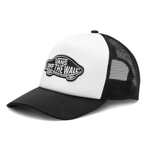 Classic Patch Curved Bill Trucker Black / White - Cappellino con Visiera Bianco VN00066XY281  VANS 