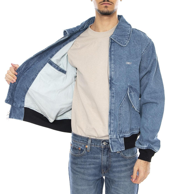 OBEY Denim CWU Jacket -- Giacca Denim Uomo 121800587 LIN OBEY 