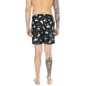 Island In The Sun Long Swimshorts 9300 - Costume da Bagno Uomo Nero ISL123-9300-9300  HAPPY SOCKS 