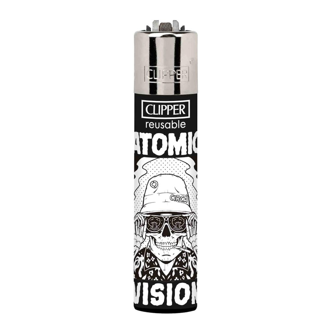 Clipper Circa - Atomic Vision - Accendino Ricaricabile Nero / Bianco 237757_13  C1RCA 