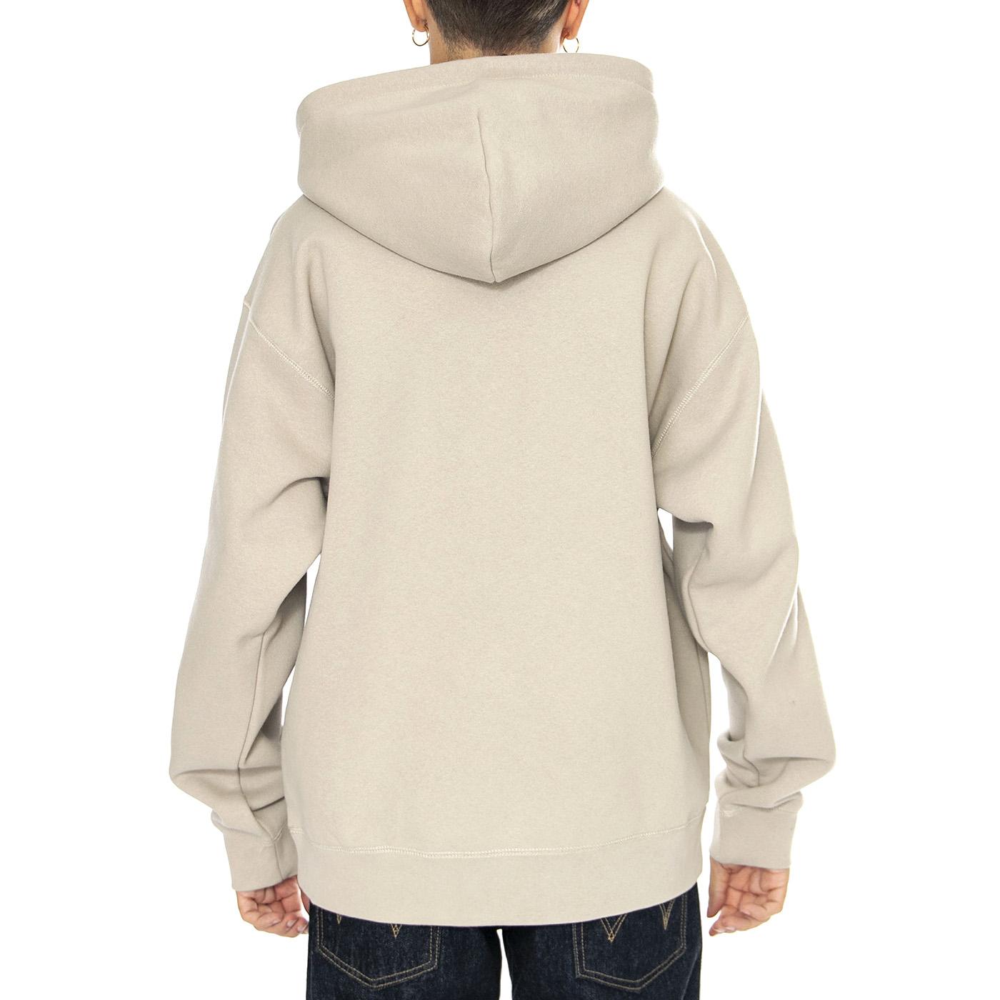 Established Works Bold Zip Hood II Fleece Silver Grey - Felpa Uomo Beige 112470216-SILVER GREY  OBEY 