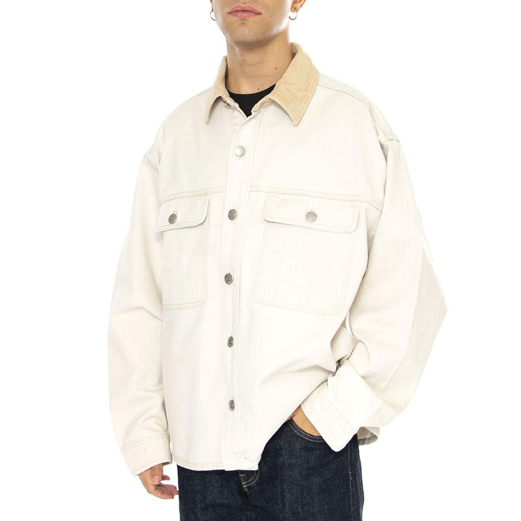 Idris Shirt Jacket Silver Grey Multi - Giacca Uomo Beige 121160061-SILVER GREY MULTI  OBEY 