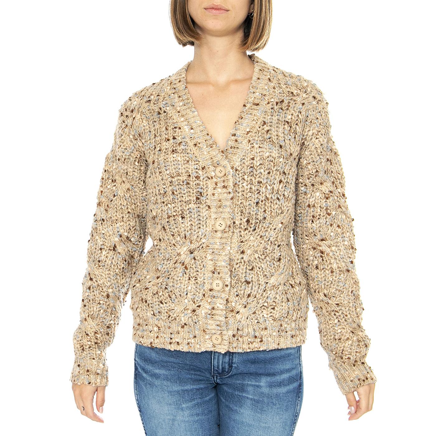 Chaqueta Punto Arena - Cardigan Donna Beige 15120018  MD'M 