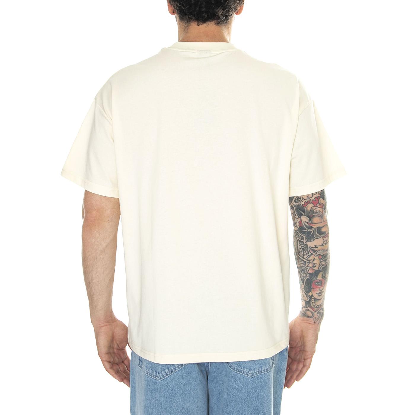 Leave-Mi Tee Off White - Maglietta Girocollo Uomo Beige FNKSS24-20312  FUNKY 