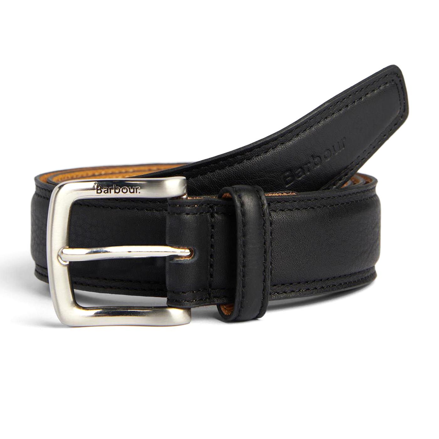 Moray Leather Belt Black - Cintura in Pelle Nera MAC0456-BK31-FW23  BARBOUR 