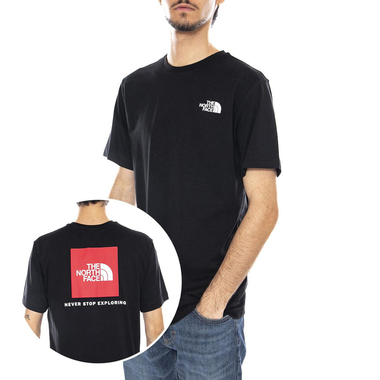 M SS Box NSE Tee Black - Maglietta Girocollo Uomo Nero NF0A87NP JK31 THE NORTH FACE 