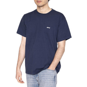 Lowecase Pigment Tee Ss - Maglietta Girocollo Uomo Blu 131080353-ANV  OBEY 