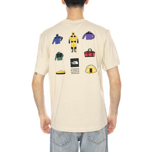 M ICON CEL RG SS TEE - Maglietta Girocollo Uomo Beige NF0A8GAS DOM1 THE NORTH FACE 