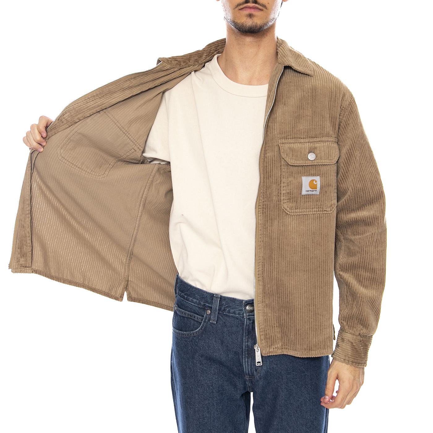 Reynold Shirt Jac Leather - Giacca Uomo Marrone I036049.8Y02  CARHARTT WIP 