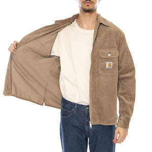 Reynold Shirt Jac Leather - Giacca Uomo Marrone I036049.8Y02  CARHARTT WIP 