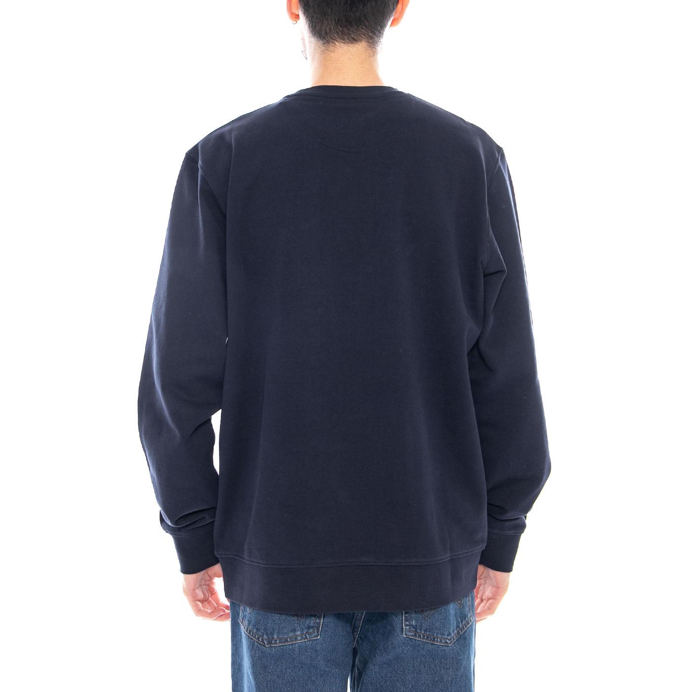 SIGN OFF CREW - Navy - Felpa Girocollo Uomo Blu 112350534 . WRANGLER 