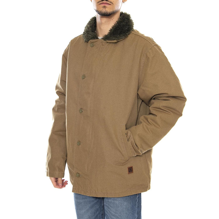 20th Anniversary Mast Jacket -- Giacca Uomo Olive Surplus Marrone 03445 OLVSP BRIXTON 