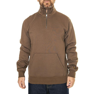 Chase Neck Zip Sweat Chocolate / Gold - Felpa Uomo Marrone I033665.218XX  CARHARTT WIP 